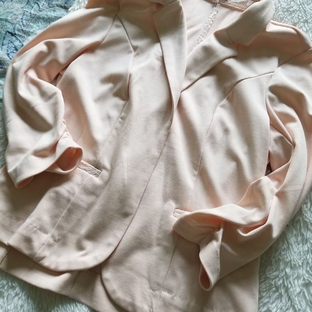 Candies peach knit blazer from Kohls M
